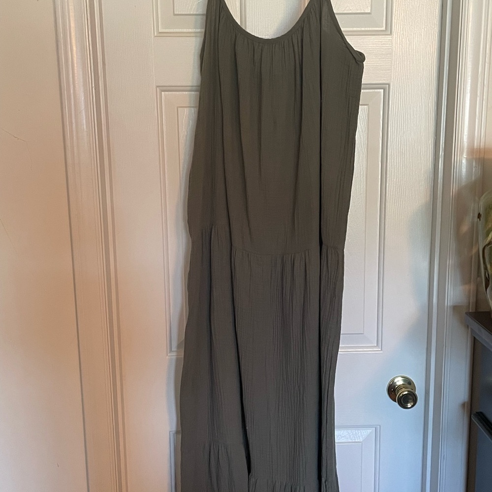 BB Dakota army green Maxi Dress worn once